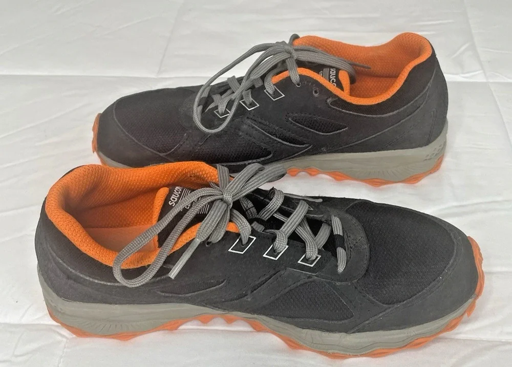 Saucony Cohesion 14 Women's Running Trail Shoes Black Orange Gray Size 4.5 SK267